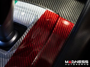 Alfa Romeo Giulia One Piece Complete Console Trim Kit - Carbon Fiber - Pre '20 - Italian Theme - Feroce Carbon